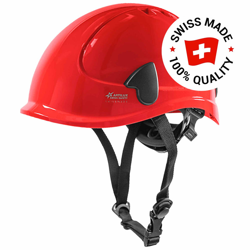 Schutzhelm ARTITOP SH510 | Polycarbonat | elektrisch isolierend | Schutzbrille | 4-Punkt-Kinnband | ROTO-System | belüftet | Swiss Made | ARTILUX