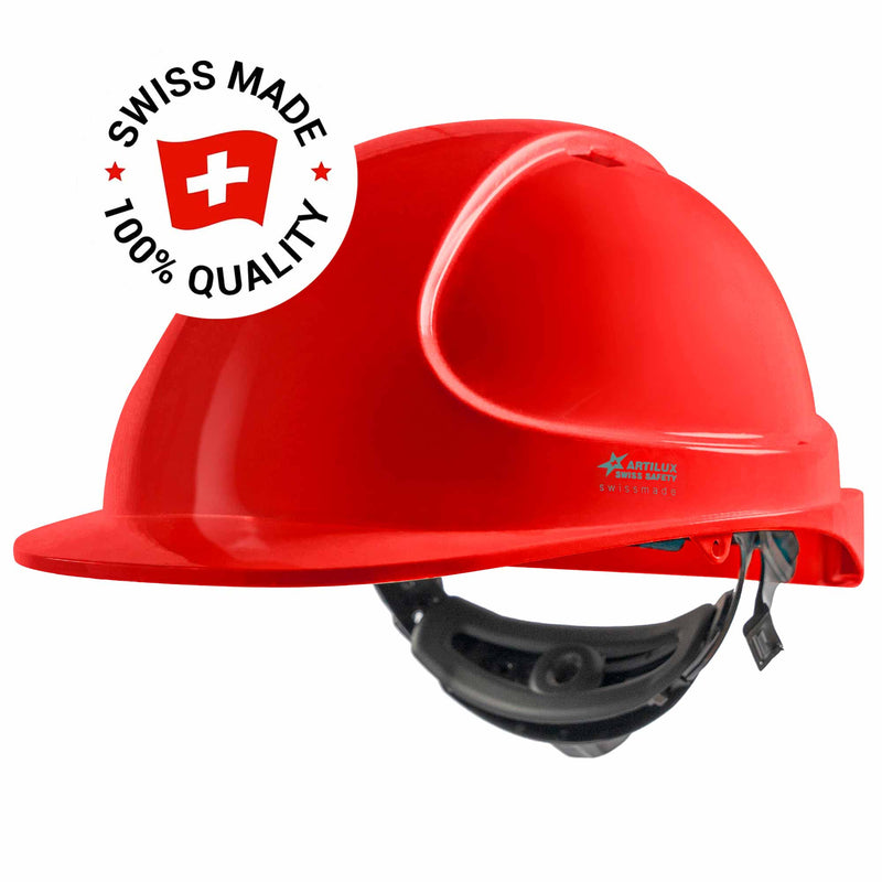 Schutzhelm ARTITOP SH300 | Polycarbonat | Schutzbrille | 2-Punkt-Kinnband | Schirm | ROTO-System | belüftet | Swiss Made | ARTILUX