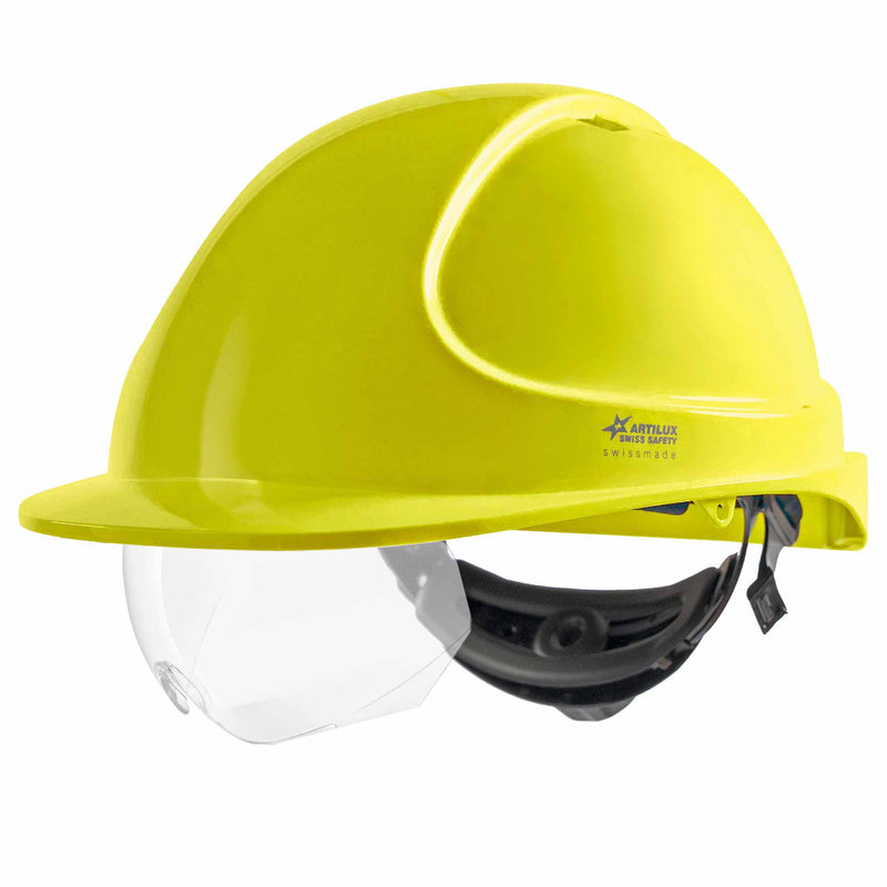 Schutzhelm ARTITOP SH300 | Polycarbonat | Schutzbrille | 2-Punkt-Kinnband | Schirm | ROTO-System | belüftet | Swiss Made | ARTILUX