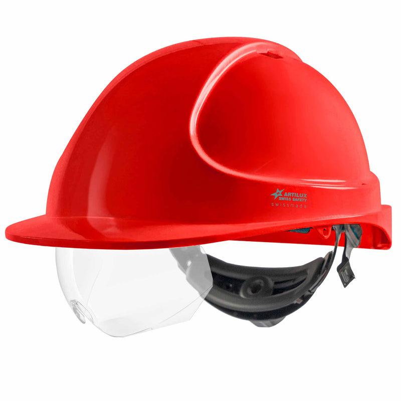 Schutzhelm ARTITOP SH300 | Polycarbonat | Schutzbrille | 2-Punkt-Kinnband | Schirm | ROTO-System | belüftet | Swiss Made | ARTILUX