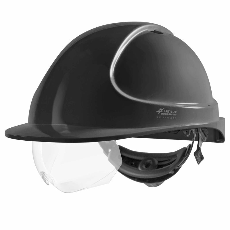 Schutzhelm ARTITOP SH300 | Polycarbonat | Schutzbrille | 2-Punkt-Kinnband | Schirm | ROTO-System | belüftet | Swiss Made | ARTILUX