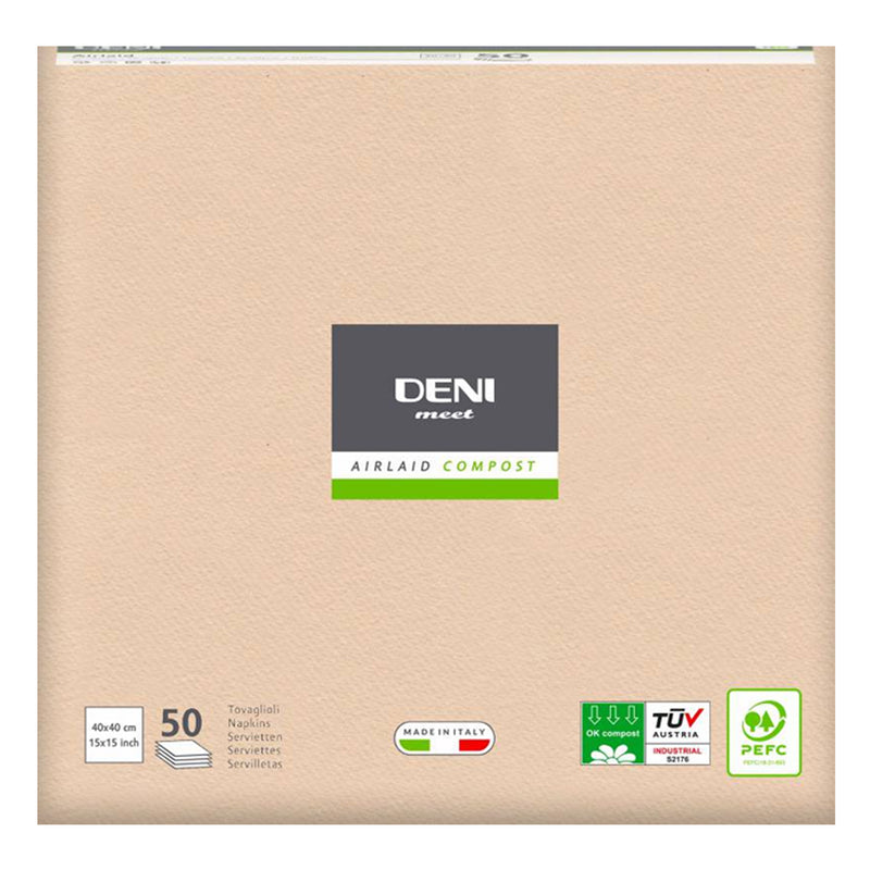 Airlaid Servietten DENI MEET | 1/4 Falz | 40 x 40 cm | PEFC zertifiziert