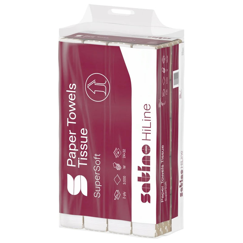 Papierhandtücher W-Falz | 2-lagig | 100% Zellstoff | EU Ecolabel & FSC | Satino HiLine 276600