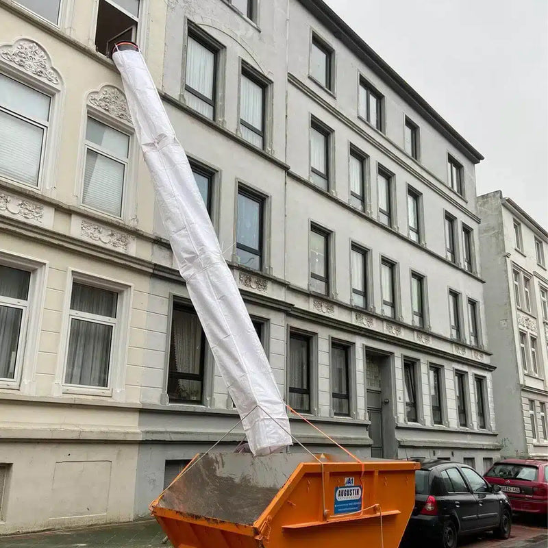 Schuttrutsche PP-Gewebe | 3 m Einheiten | inkl. Trichter | Ø 50 cm | wasserfest | UV-beständig | faltbar