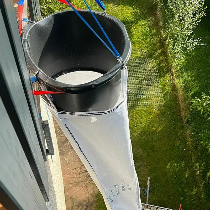 Schuttrutsche PP-Gewebe | 3 m Einheiten | inkl. Trichter | Ø 50 cm | wasserfest | UV-beständig | faltbar