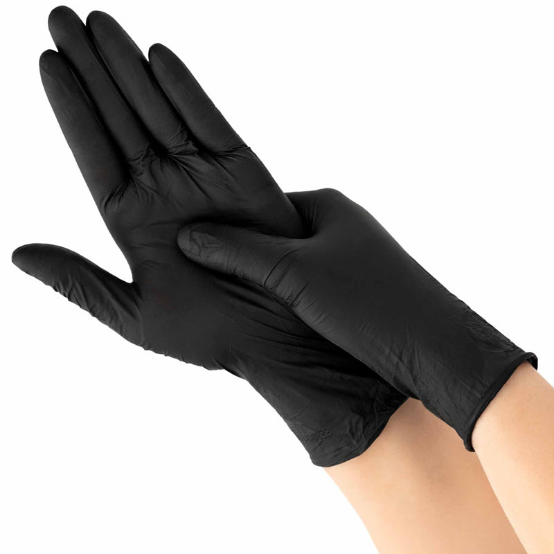 Nitrilhandschuhe Schwarz | latex- & puderfrei | mikrogeraute Fingerspitzen | Medbrun Expert