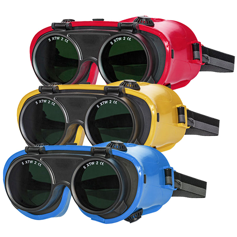 Schweisserbrille 600 | Stufe 5 | Aufklappbare Korbbrille | Polycarbonat & PVC | PU-Schaum | ARTILUX ARTISPEC®