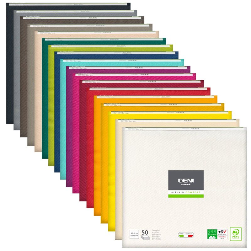 Airlaid Servietten DENI MEET | 1/4 Falz | 40 x 40 cm | PEFC zertifiziert