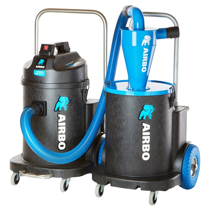 SET: Bau-Staubsauger 40 L inkl. Vorabscheider 40 L | 2 x 1060 W | 98 l/s | Airbo