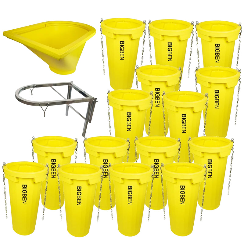 Schuttrutsche PE | 106 cm Einheiten | Ø 50 cm | inkl. Trichter & Rahmen | extra robust | witterungsbeständig | UV-beständig