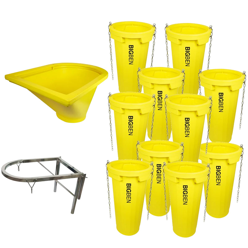 Schuttrutsche PE | 106 cm Einheiten | Ø 50 cm | inkl. Trichter & Rahmen | extra robust | witterungsbeständig | UV-beständig