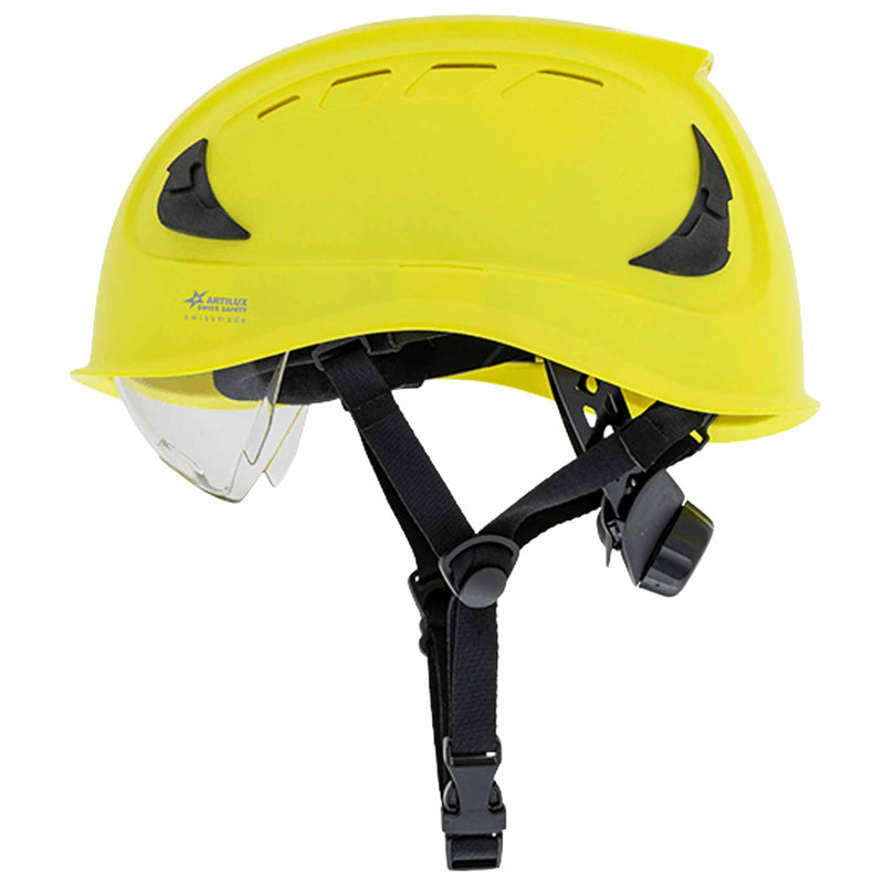 Schutzhelm ARTITOP SH700 | ABS Kunststoff | Schutzbrille | 4-Punkt-Kinnband | ROTO-System | 6-Punkt-Textilbänderung | Swiss Made | ARTILUX