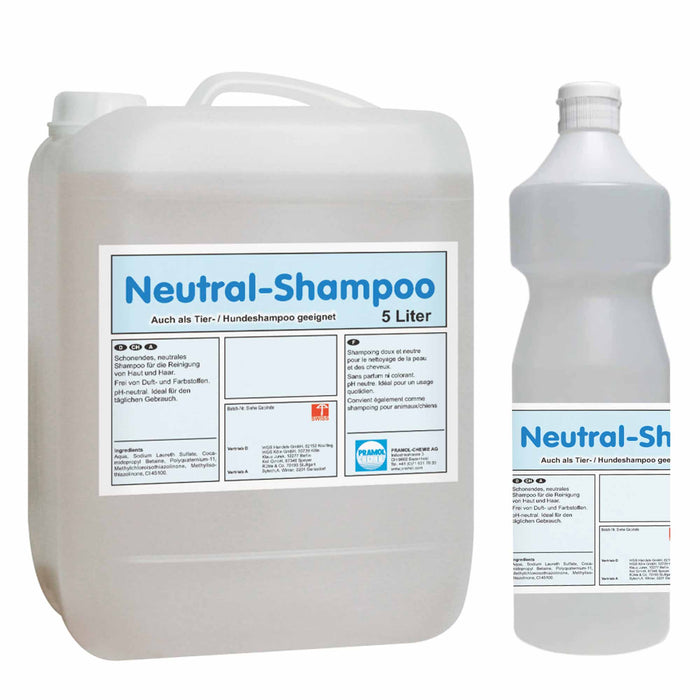 Neutral Shampoo | ohne Duft- und Farbstoffe | auch Tiershampoo | Pramol