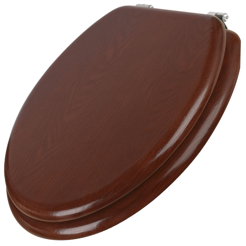 Toilettensitz mit Holzdeckel | Soft-Close-Mechanismus | Mediclinics TP0140