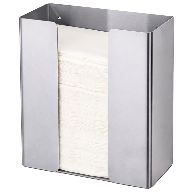 Papierhandtuchspender offen | Edelstahl mit Feinstruktur | 600 Blatt | PROOX 105