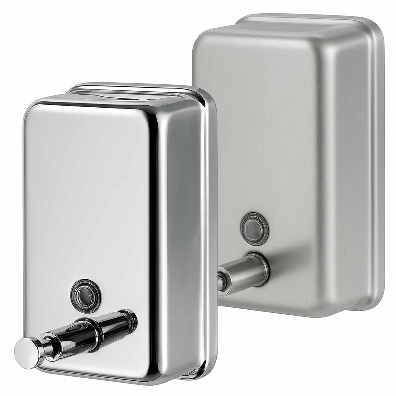 Flüssigseifenspender Edelstahl | 1100 ml | mit Druckknopf | Mediclinics DJ0111