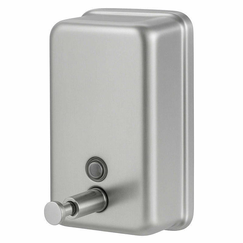 Flüssigseifenspender Edelstahl | 1100 ml | mit Druckknopf | Mediclinics DJ0111