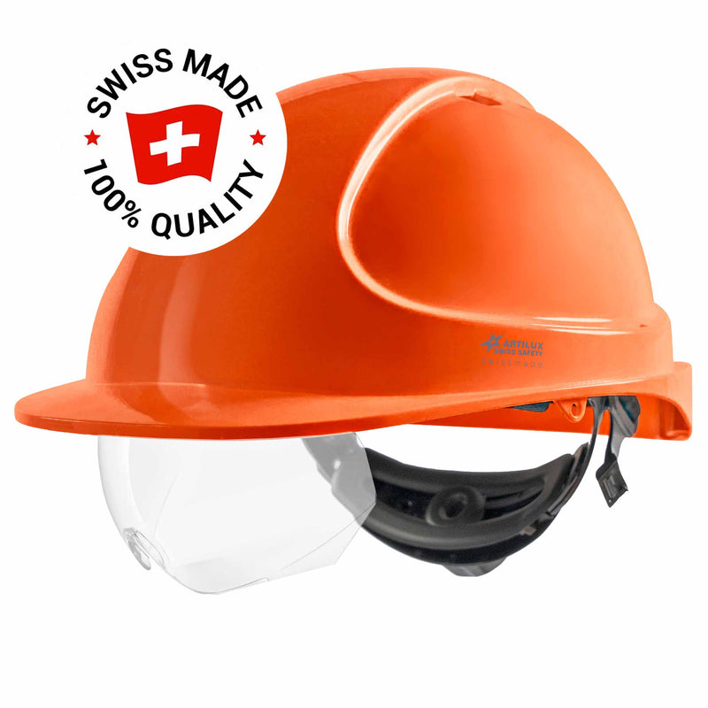 Schutzhelm ARTITOP SH300 | Polycarbonat | Schutzbrille | 2-Punkt-Kinnband | Schirm | ROTO-System | belüftet | Swiss Made | ARTILUX