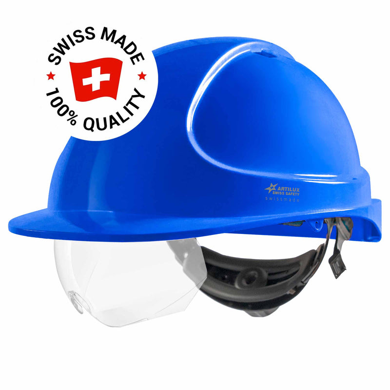 Schutzhelm ARTITOP SH300 | Polycarbonat | Schutzbrille | 2-Punkt-Kinnband | Schirm | ROTO-System | belüftet | Swiss Made | ARTILUX