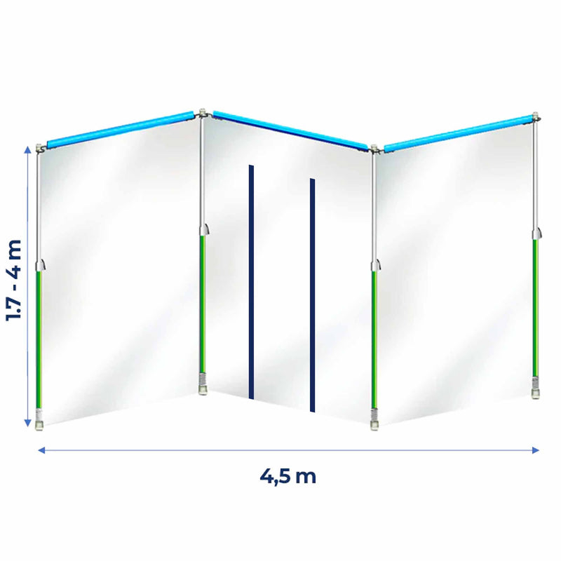 Curtain-Wall Staubschutzwand Starterkit | 4,5 x 4 m