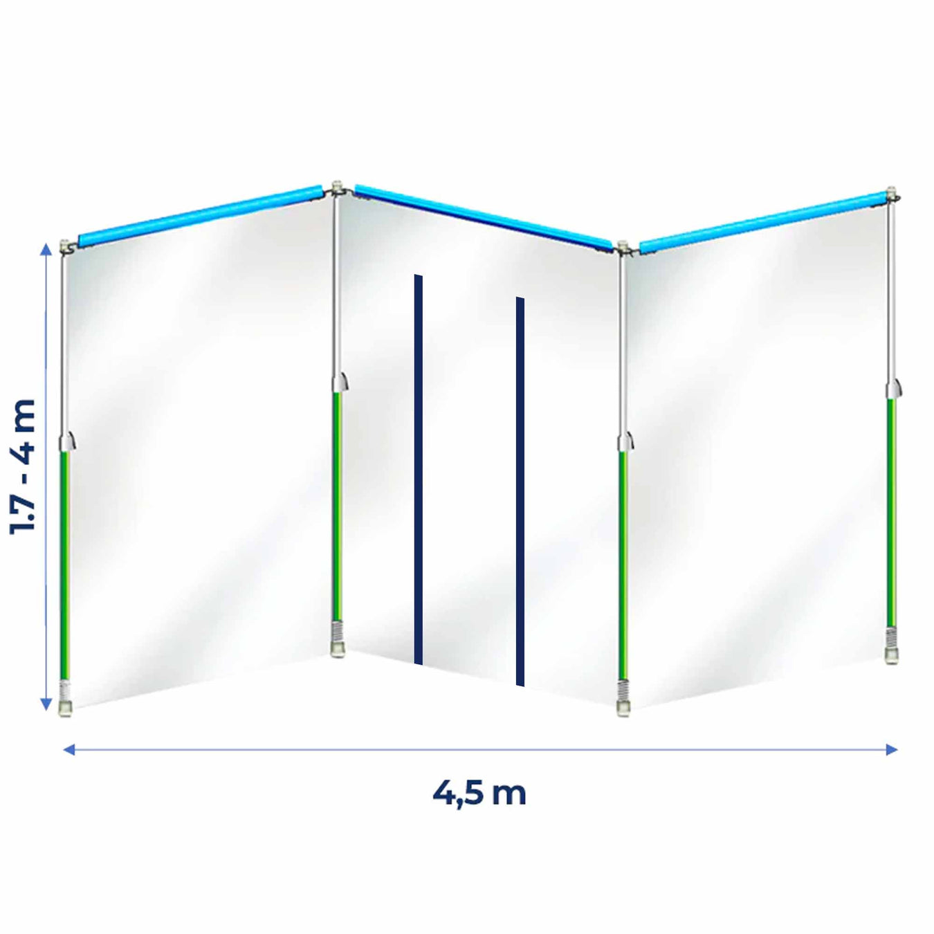 Curtain-Wall Staubschutzwand Starterkit | 4,5 x 4 m