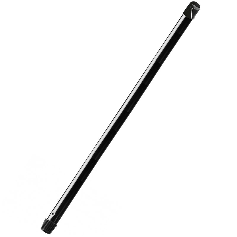 Besenstiel Metall schwarz | 135 cm | pulverbeschichtet | Gewinde & Aufhänger