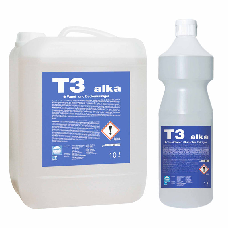 Deckenreiniger T3 ALKA | alkalisch | tensidfrei | gegen Russ, Öl, Fett, Nikotin | für Lebensmittelindustrie | Pramol