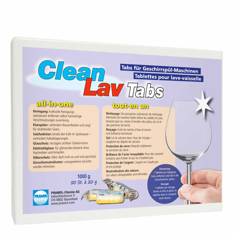 CleanLav Tabs Geschirr-Tabs | all in one | Geschirreiniger Tabs | Pramol