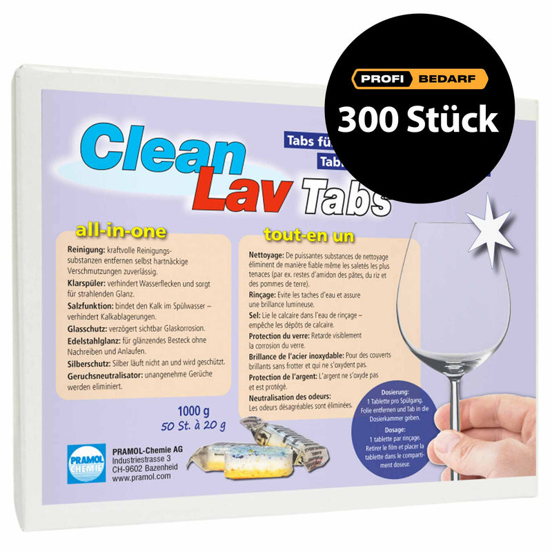 CleanLav Tabs Geschirr-Tabs | all in one | Geschirreiniger Tabs | Pramol