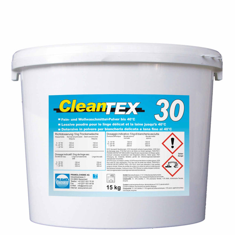 CleanTEX 30 Fein-und Wollwaschmittel | Pulver | bis 40°C | Pramol