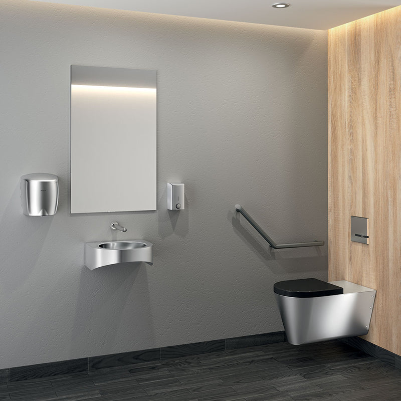 Elektronischer Händetrockner | Starkluftstrom | Edelstahl | Delabie HIGHFLOW