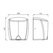 Elektronischer Händetrockner | Starkluftstrom | Edelstahl | Delabie HIGHFLOW