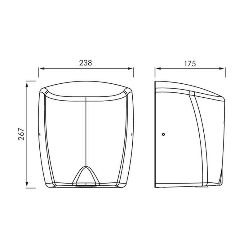 Elektronischer Händetrockner | Starkluftstrom | Edelstahl | Delabie HIGHFLOW