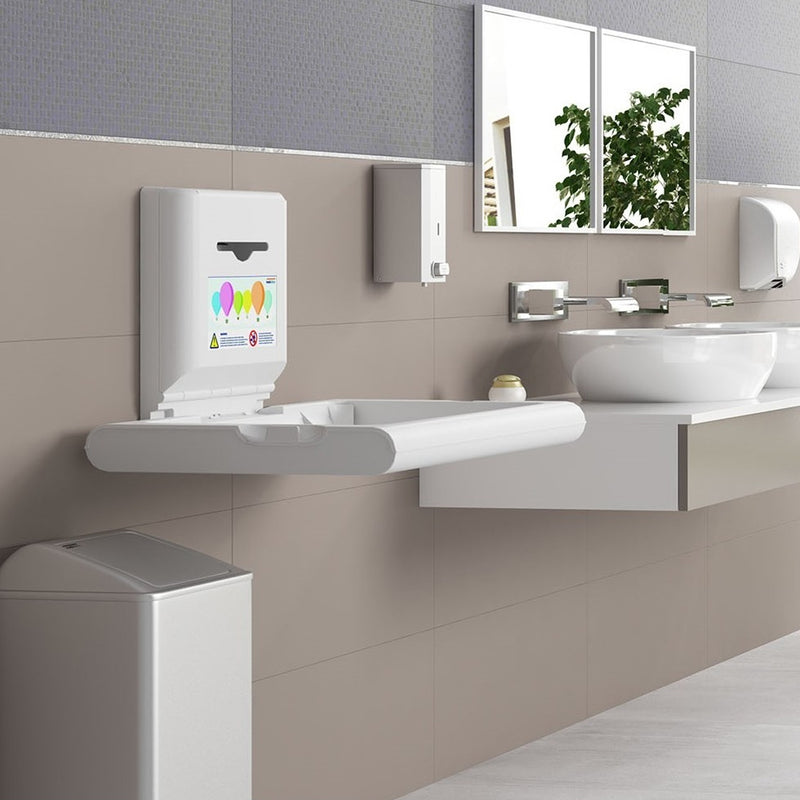 Wickeltisch Kunststoff horizontal | klappbar | für Wandmontage | Mediclinics