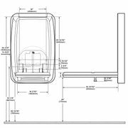 Wickeltisch Premium Edelstahl vertikal | klappbar | für Wandmontage | Koala Kare