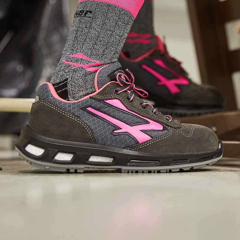 Sicherheitsschuh S1P | Veloursleder | Alu-Schutzkappe | Durchtrittschutz | U-Power Verok