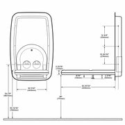 Wickeltisch Premium Edelstahl vertikal | klappbar | für Wandeinbau | Koala Kare