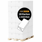 Palette | Papierhandtücher V-Falz | 2-lagig | 100% Zellstoff | 28 x 4000 Blatt