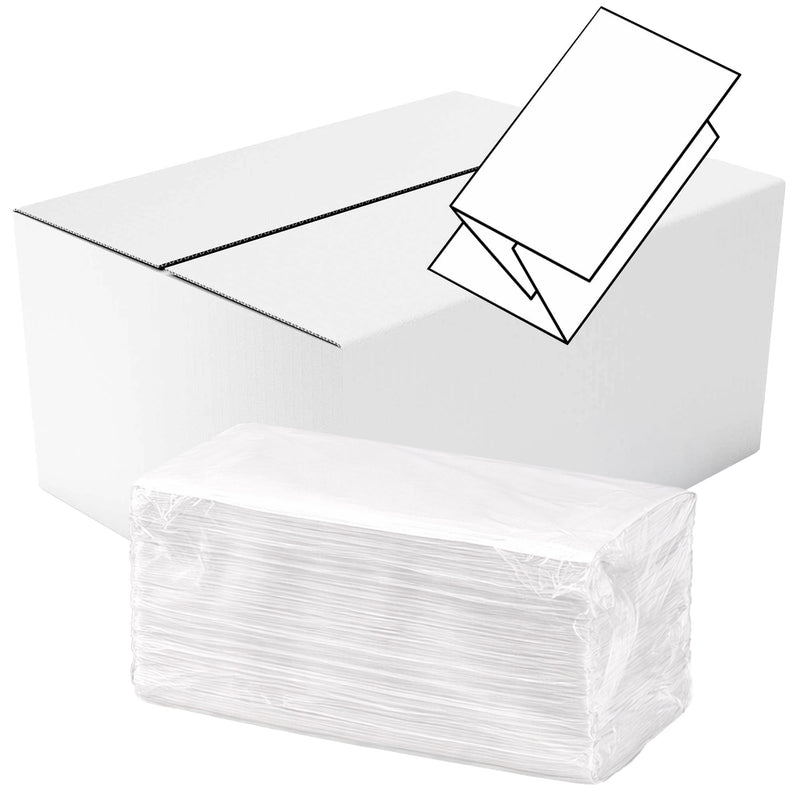 Papierhandtücher V-Falz | 1-lagig | Mischpapier weiss | geprägt
