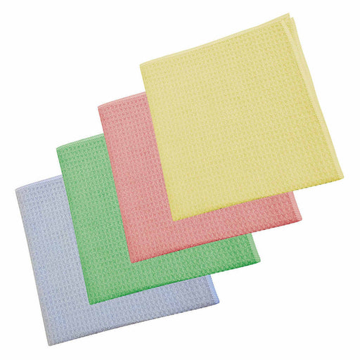 Mikrofaser-Waffeltücher | 40 x 40 cm | saugstark | hohe Schmutzaufnahme | Cleanfix