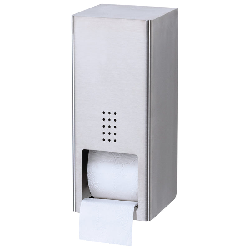 Toilettenpapierspender Doppel | Edelstahl mit Feinstruktur | automatischer Nachrückung | PROOX 305