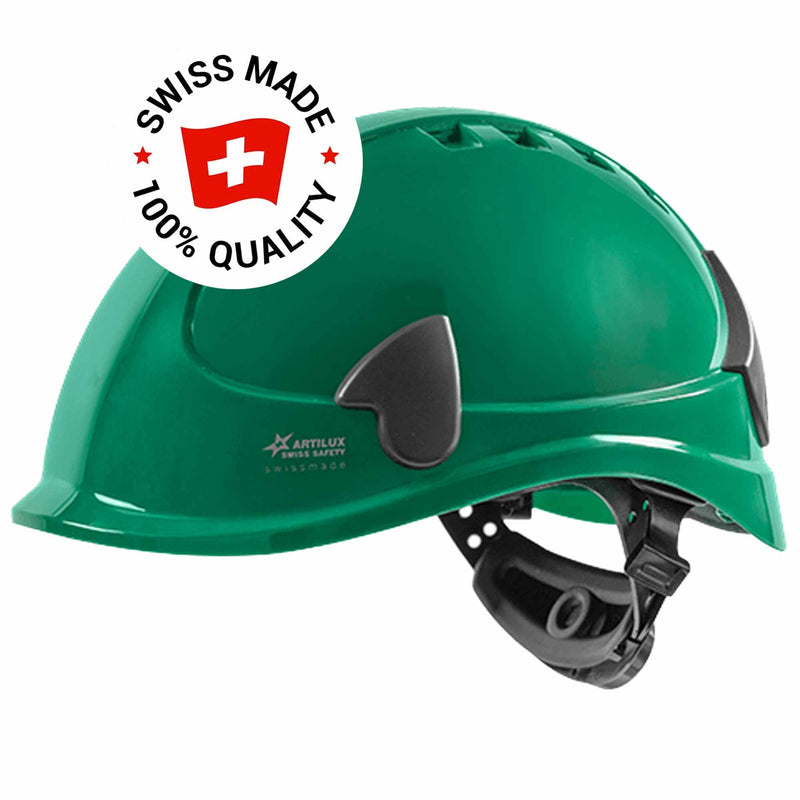 Schutzhelm ARTITOP SH510 | Polycarbonat | elektrisch isolierend | Schutzbrille | 4-Punkt-Kinnband | ROTO-System | belüftet | Swiss Made | ARTILUX