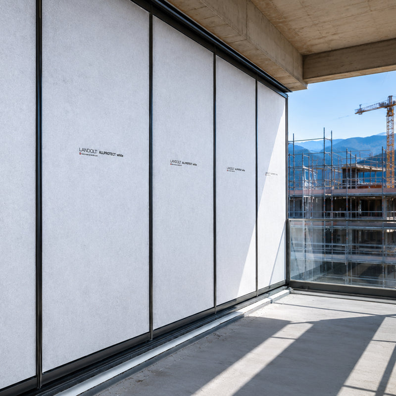 Glas-Schutzvlies Allprotect™ White | für Fenster & vertikale Flächen | 190 g/m² | 50 x 1 m | selbsthaftend | lichtdurchlässig | Landolt Allprotect™