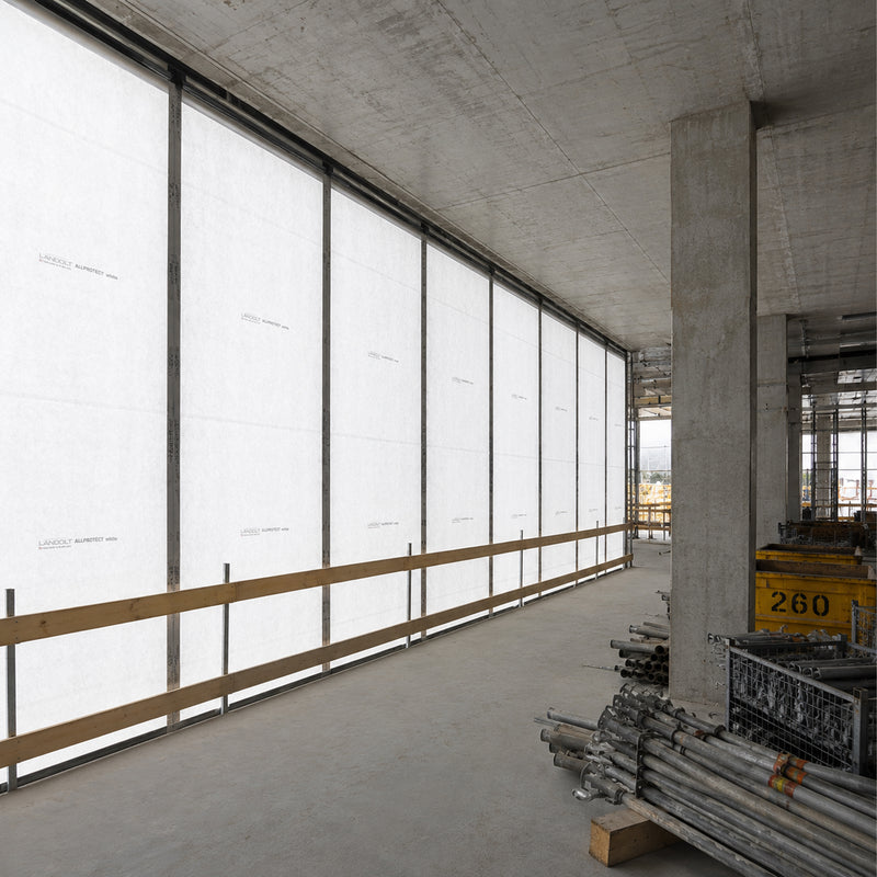 Glas-Schutzvlies Allprotect™ White | für Fenster & vertikale Flächen | 190 g/m² | 50 x 1 m | selbsthaftend | lichtdurchlässig | Landolt Allprotect™