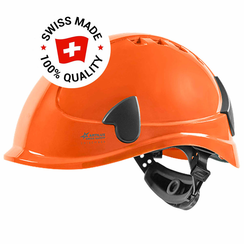 Schutzhelm ARTITOP SH510 | Polycarbonat | elektrisch isolierend | Schutzbrille | 4-Punkt-Kinnband | ROTO-System | belüftet | Swiss Made | ARTILUX