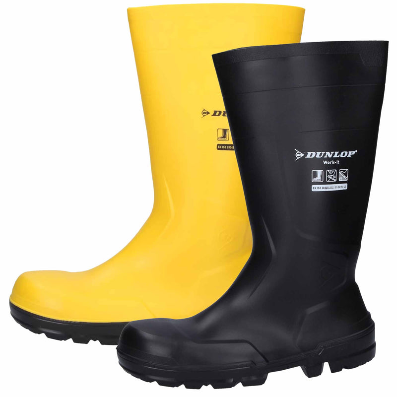 PVC-Sicherheitsstiefel S5 | mit Stahlkappe | Sneakerfit | Textilfutter | Durchtrittschutz | DUNLOP Work It