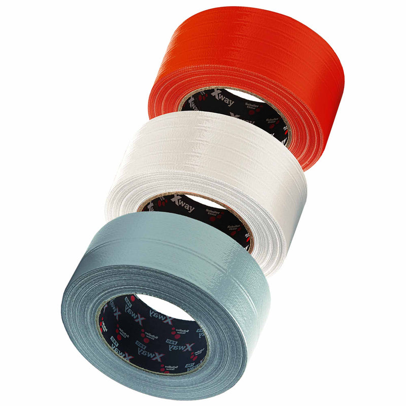 Profi-Gewebeband | 165 µm | 50 m x 48 mm | witterungsbeständig | starke Klebkraft | für Bau | Schuller Eh`klar X-WAY