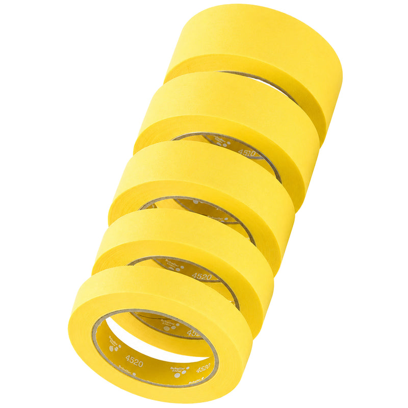 Krepp-Abdeckband Gelb | 150 µm | 50 m | bis +80 °C | imprägniert | Schuller Eh`klar Yellow Core