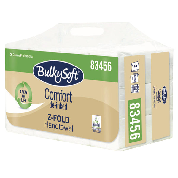 Papierhandtücher Z-Falz Comfort Recycling | 2-lagig | de-inked | BulkySoft®