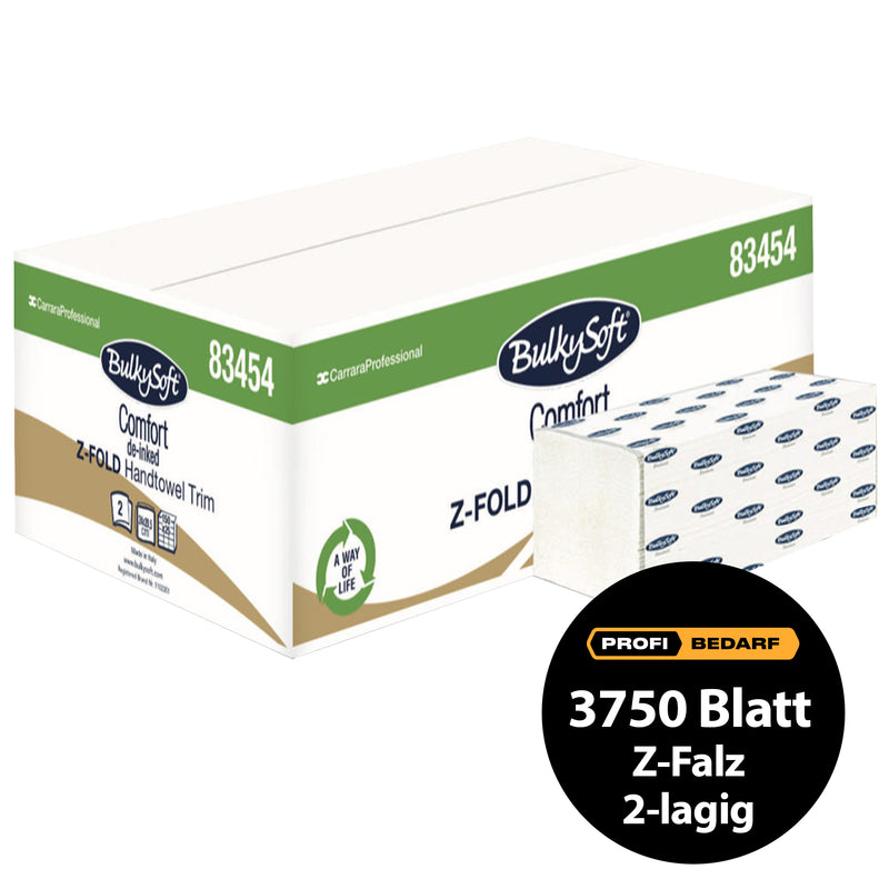 Papierhandtücher Z-Falz Comfort Recycling | 2-lagig | de-inked | BulkySoft®